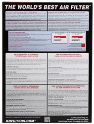 K&N High-Flow Air Filter 33-3130 - Panel Replacement Filter
