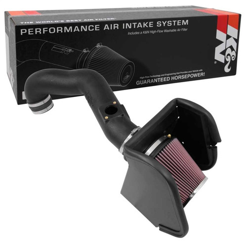K&N 63-6017 63 Series AirCharger Performance Air Intake System for 2016-2018 Nissan TITAN XD - Red Cotton Gauze Filter