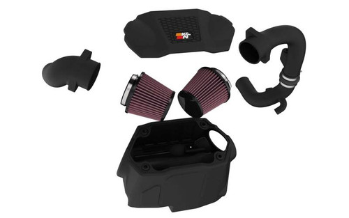 K&N 63-2622 63 Series AirCharger Performance Air Intake System for 2020-2026 Ford F-150 - Red Cotton Gauze Filter, Enclosed Air Box