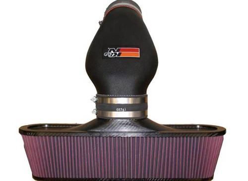 K&N 63-3052 63 Series AirCharger Performance Air Intake System for 2006-2007 Chevrolet Corvette - Red Cotton Gauze Filter
