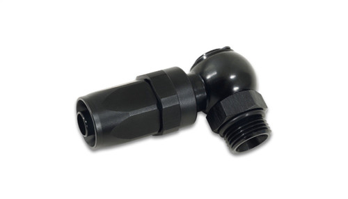 Vibrant 24424 Banjo Hose End Fitting Assembly -4AN Hose x -4 ORB Black Anodized