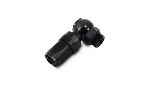Vibrant 24430 Banjo Hose End Fitting Assembly -10AN Hose x -10 ORB Black Anodized