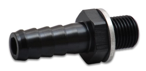 Vibrant 11411 Metric to Barb Fitting Male M10 x 1.0 to 3/8" Barb Black Anodized