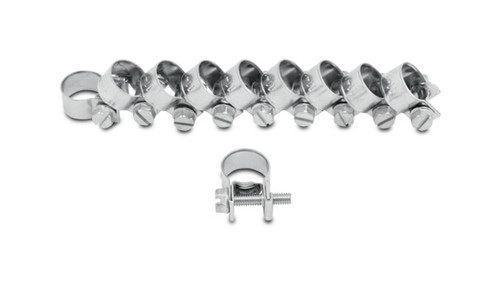 Vibrant 12230 Fuel Injector Style Mini Hose Clamps, 7-9mm (10 Pack)