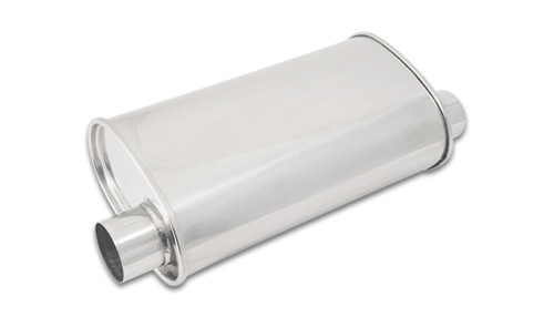 Vibrant 1129 STREETPOWER Oval Muffler 2.5" Inlet/Outlet (Offset-Offset Same Side)