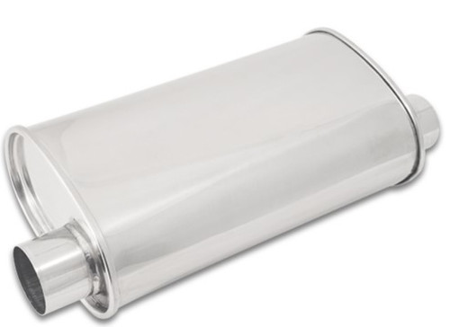 Vibrant 1129 STREETPOWER Oval Muffler 2.5" Inlet/Outlet (Offset-Offset Same Side)