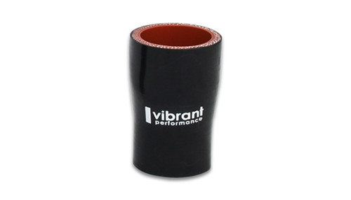 Vibrant 2920 Reducer Coupler 1" I.D. x 1.25" I.D. x 3" Long Black 4-Ply Aramid Reinforced