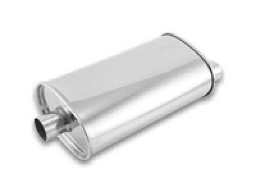 Vibrant 1104 StreetPower Oval Muffler 2.00" Inlet/Outlet (Center-Offset)