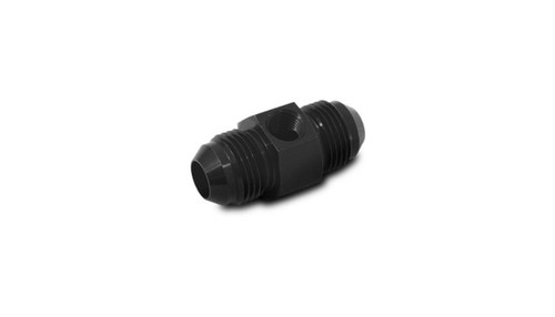 Vibrant 16478 Male AN Flare Union Adapter -8AN with 1/8" NPT Port Black Anodized 6061 Aluminum
