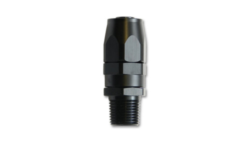 Vibrant 26005 Male Straight Hose End Fitting -8AN x 1/2" NPT Black Anodized 6061 Aluminum