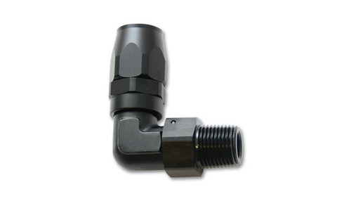 Vibrant 26909 Male Hose End Fitting -12AN x 3/4" NPT 90 Degree Black Anodized 6061 Aluminum