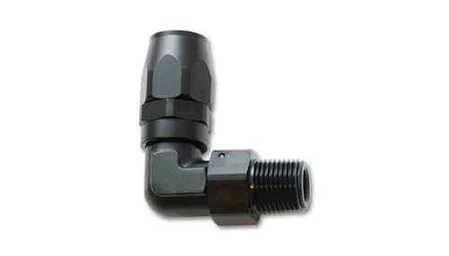 Vibrant 26910 Male Hose End Fitting -16AN x 3/4" NPT 90 Degree Black Anodized 6061 Aluminum