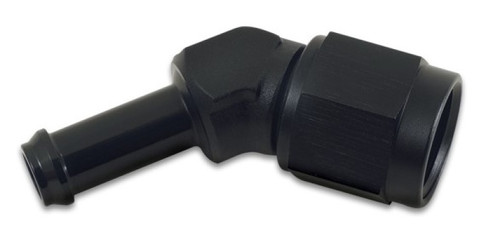 Vibrant 12016 Female AN to Hose Barb 45 Degree Adapter -6AN x 3/8" Barb Black Anodized