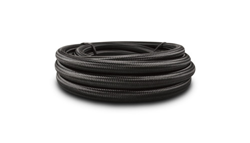 Vibrant 11964 10ft Roll of Black Nylon Braided Flex Hose, -4AN