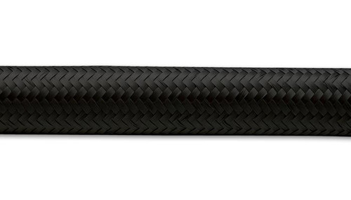 Vibrant 11964 10ft Roll of Black Nylon Braided Flex Hose, -4AN