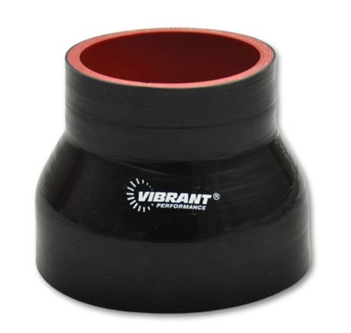 Vibrant 19737 Reducer Coupler 3.75" I.D. x 3.00" I.D. x 3.00" Long Black