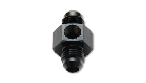 Vibrant 16476 Male AN Flare Union Adapter -6AN with 1/8" NPT Black
