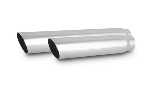 Vibrant 1561 3.5" Round Stainless Exhaust Tip Single Wall Angle Cut 3" Inlet 11" Long
