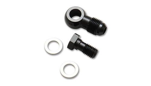 Vibrant 11530 Single Male Banjo Adapter Assembly -8AN to M10 x 1.0 Black Anodized 6061 Aluminum