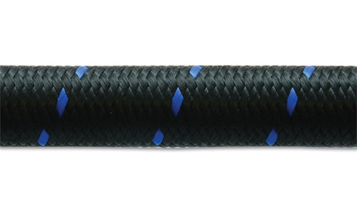 Vibrant 11970B 10ft Roll of Black/Blue Nylon Braided Flex Hose, -10AN