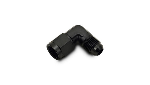 Vibrant 10782 -6AN Female to -6AN Male 90 Degree Swivel Adapter Black Anodized