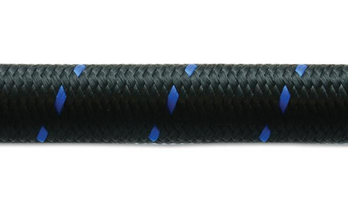 Vibrant 11972B 10ft Roll of Black/Blue Nylon Braided Flex Hose, -12AN