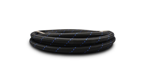 Vibrant 11978B 20ft Roll of Black/Blue Nylon Braided Flex Hose, -8AN