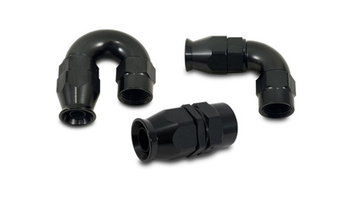 Vibrant 28612 60 Degree High Flow Hose End Fitting for PTFE Lined Hose -12AN Black Anodized