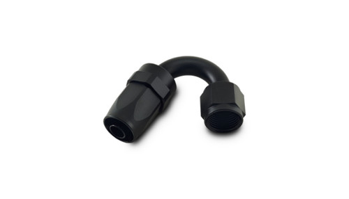 Vibrant 21512 Swivel Hose End Fitting -12AN 150 Degree Black Anodized 6061 Aluminum