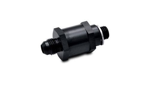 Vibrant 11199 Fuel Pump Check Valve (-8AN Male Flare to M12 x 1.5) Black Anodized