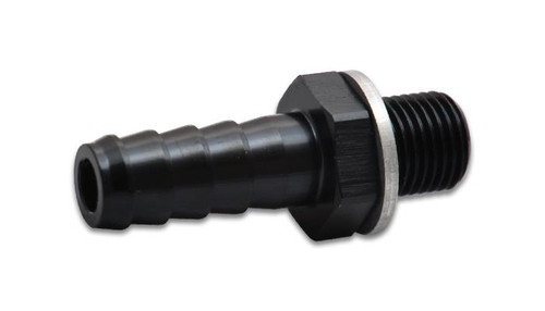 Vibrant 11410 Metric to Barb Fitting (Male M10 x 1.0 to 5/16" Barb) Black Anodized