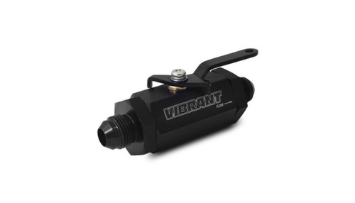 Vibrant 16752 Shut Off Valve -12AN Black Anodized
