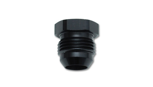 Vibrant 10447 AN Flare Hex Head Plug -20AN Black Anodized 6061 Aluminum
