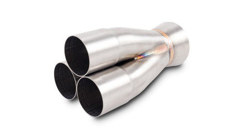 Vibrant 10338 3-1 Merge Collector 2.00" Inlet I.D. Merge 2.50" Outlet 3.00" 304 Stainless