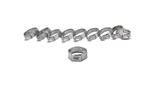 Vibrant 12278 Stainless Steel Pinch Clamps, 17.8-21.0mm (10 Pack)