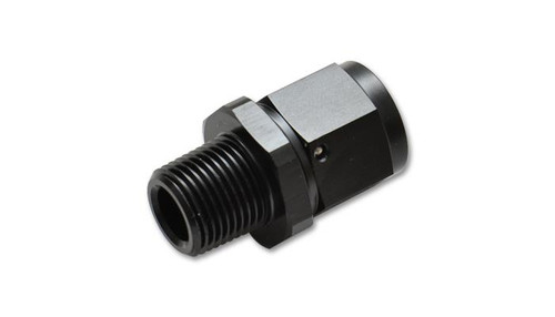Vibrant 11366 -4AN Female to 1/8" NPT Male Swivel Straight Adapter Black Anodized