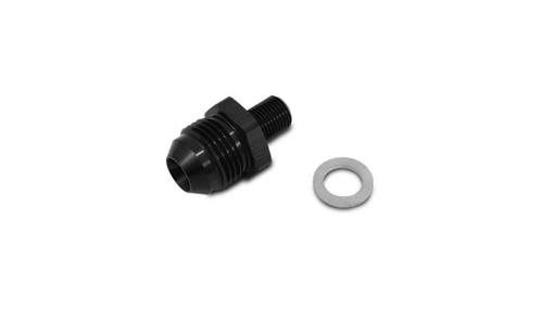 Vibrant 16607 AN to Metric Straight Adapter -4AN x M12x1.0 Black Anodized 6061 Aluminum