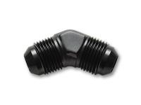 Vibrant 10571 45 Degree AN Flare Union -4AN Black Anodized 6061 Aluminum