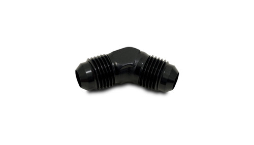 Vibrant 10574 45 Degree AN Flare Union -10AN Black Anodized 6061 Aluminum