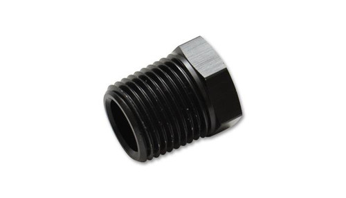 Vibrant 10442 AN Flare Hex Head Plug, -6AN Black Anodized
