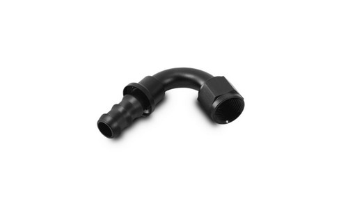 Vibrant 22204 Push-On 120 Degree Hose End Elbow -4AN Black