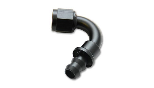 Vibrant 22204 Push-On 120 Degree Hose End Elbow -4AN Black