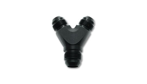 Vibrant 10809 Y Adapter Fitting, -10AN x dual -8AN Black Anodized