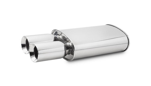 Vibrant 1047 StreetPower Oval Muffler w/ Dual 3.5" Round Tips (3" inlet)