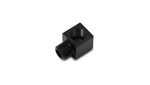 Vibrant 10825 Female NPT to Male NPT Tight 90 Deg Adapter, 1/8" NPT Black Anodized