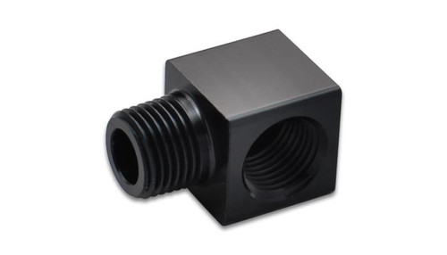 Vibrant 10825 Female NPT to Male NPT Tight 90 Deg Adapter, 1/8" NPT Black Anodized