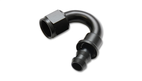 Vibrant 22512 Push-On 150 Degree Hose End Elbow Fitting -12AN Black