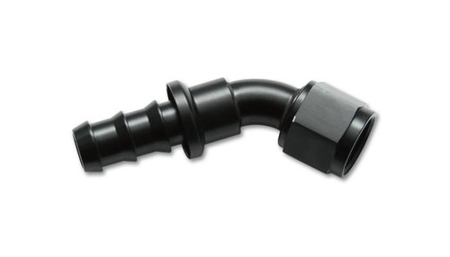 Vibrant 22610 Push-On 60 Degree Hose End Elbow Fitting -10AN Black