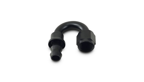 Vibrant 22810 Push-On 180 Degree Hose End Elbow Fitting -10AN Black