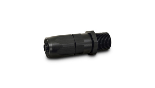 Vibrant 26002 Male NPT Straight Hose End Fitting -6AN x 3/8" NPT Black